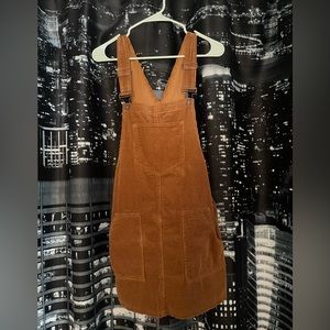 Corduroy Overall Dress w/ Pockets